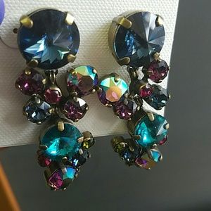 Sorrelli Jewelry - Sorrelli Earrings Super Multi Blues Purples Lime Sorrelli Jewelry - Sorrelli Earrings Super Multi Blues Purples Lime